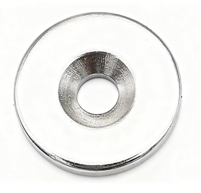 Pre-Drilled Countersunk Neodymium Magnets for Hidden Screw Mounting